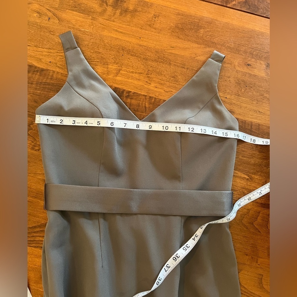 White by Vera Wang Charcoal Crepe Bridesmaid Dress Size 6 - Picture 10 of 10